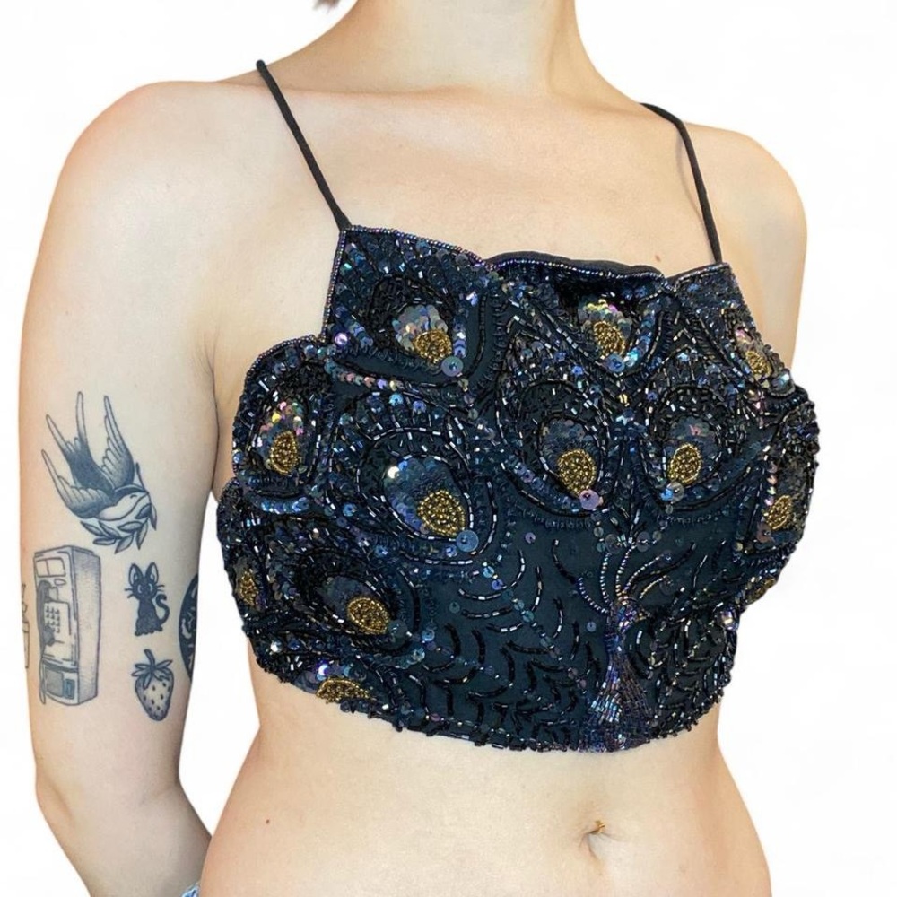 Vintage y2k beaded top